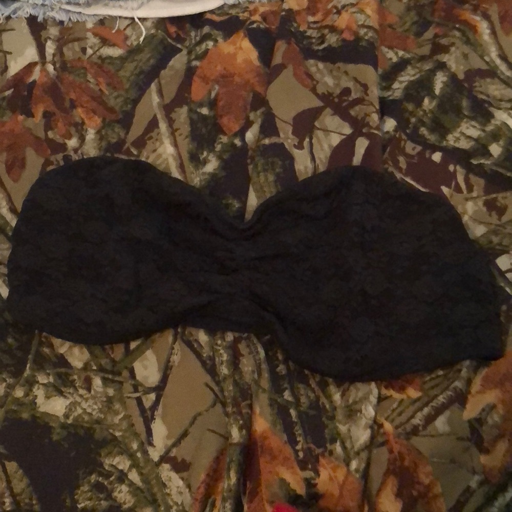 Vs pink black lace bandeau